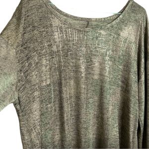 NWT LANE BRYANT SIZE GOLD | BLACK METALLIC QUARTER SLEEVE PLUS SIZE TOP